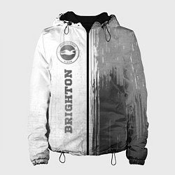 Куртка с капюшоном женская Brighton - white gradient по-вертикали, цвет: 3D-черный