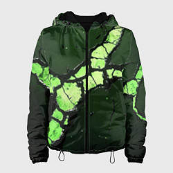 Куртка с капюшоном женская Объемный разлом плиты, цвет: 3D-черный