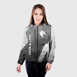 Куртка с капюшоном женская Date A Live - grey gradient вертикально, цвет: 3D-черный — фото 2