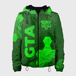 Женская куртка GTA - green gradient вертикально