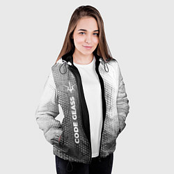 Куртка с капюшоном женская Code Geass - grey gradient по-вертикали, цвет: 3D-черный — фото 2