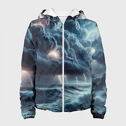 Женская куртка Шторм на море - сверкание молний
