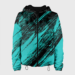 Женская куртка The color is black and light blue