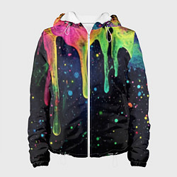 Женская куртка Разноцветные потеки краски