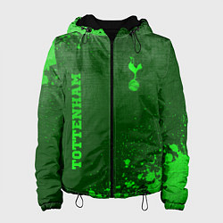 Куртка с капюшоном женская Tottenham - green gradient вертикально, цвет: 3D-черный