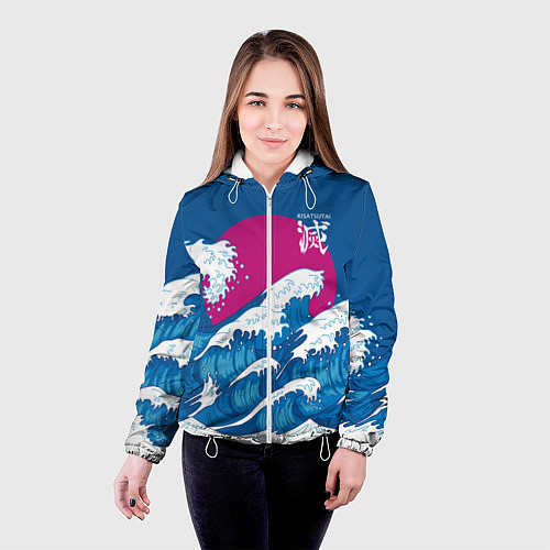 Женская куртка Корпус бойни демонов - Kisatsutai / 3D-Белый – фото 4