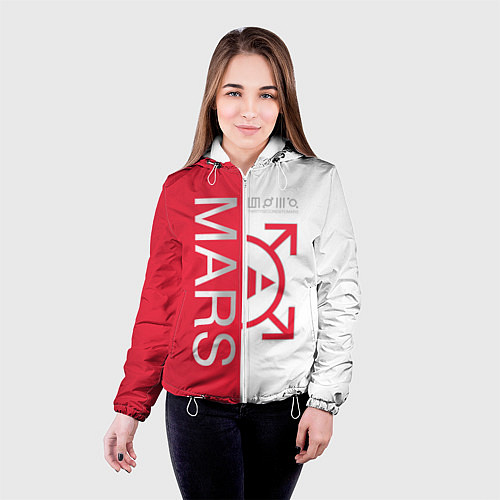 Женская куртка 30 Seconds to Mars poster / 3D-Белый – фото 4