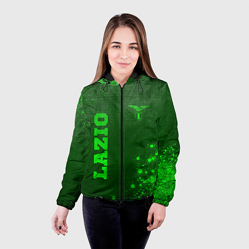 Женская куртка Lazio - green gradient вертикально / 3D-Черный – фото 4