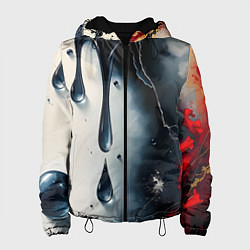 Женская куртка Сюрреалистичная абстракция с каплями