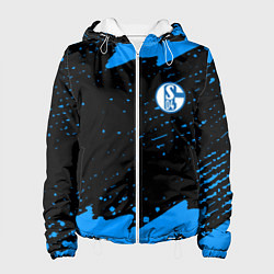 Куртка с капюшоном женская Schalke 04 fc blue color, цвет: 3D-белый