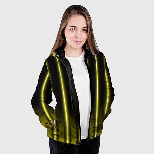 Женская куртка Neon yellow / 3D-Черный – фото 3