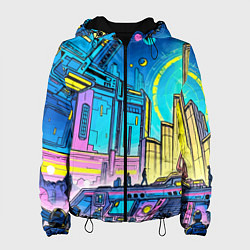 Женская куртка Космический город