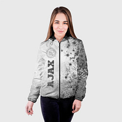 Куртка с капюшоном женская Ajax - white gradient по-вертикали, цвет: 3D-черный — фото 2