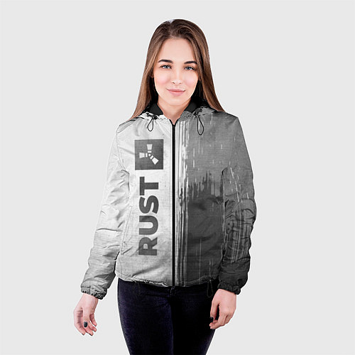 Женская куртка Rust - white gradient по-вертикали / 3D-Черный – фото 4