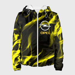 Куртка с капюшоном женская Opel огненный стиль, цвет: 3D-белый
