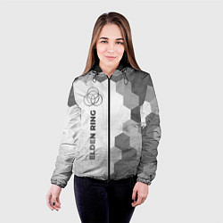 Куртка с капюшоном женская Elden Ring - white gradient по-вертикали, цвет: 3D-черный — фото 2