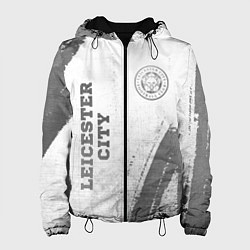 Куртка с капюшоном женская Leicester City - white gradient вертикально, цвет: 3D-черный