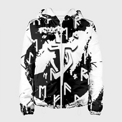 Куртка с капюшоном женская Doom символы краски, цвет: 3D-белый