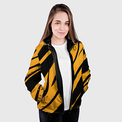 Куртка с капюшоном женская Тигровый раскрас, цвет: 3D-черный — фото 2