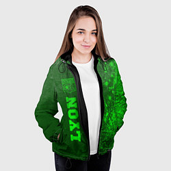 Куртка с капюшоном женская Lyon - green gradient по-вертикали, цвет: 3D-черный — фото 2