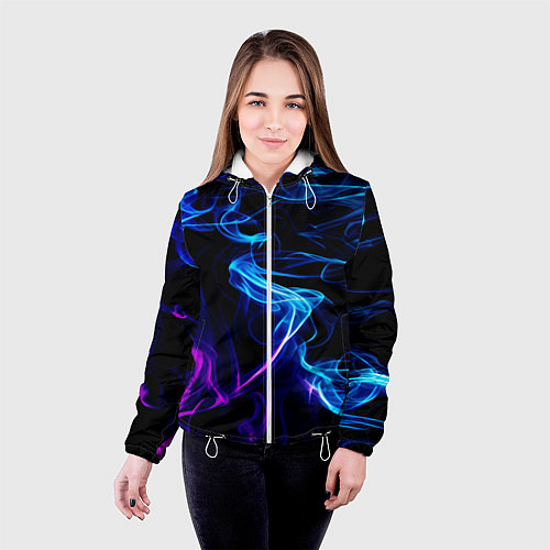 Женская куртка Color blue pink / 3D-Белый – фото 4