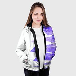 Куртка с капюшоном женская Color white purple, цвет: 3D-черный — фото 2