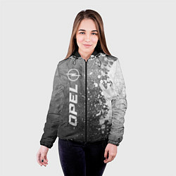 Куртка с капюшоном женская Opel - grey gradient по-вертикали, цвет: 3D-черный — фото 2