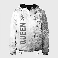 Куртка с капюшоном женская Queen - white gradient по-вертикали, цвет: 3D-черный