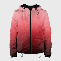 Женская куртка Мягкий градиент красно-розовый текстура крошка