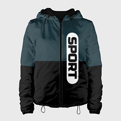 Женская куртка Sport чёрно-синий с белым