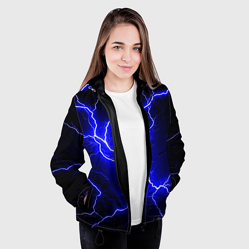 Женская куртка Color blue black / 3D-Черный – фото 3