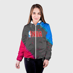 Куртка с капюшоном женская NBA неоновые краски, цвет: 3D-белый — фото 2
