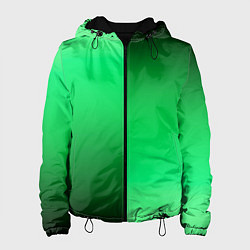 Женская куртка Чёрно-зелёный градиент пополам