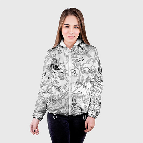 Женская куртка Птицы Сирин / 3D-Белый – фото 4