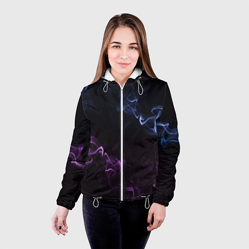 Женская куртка Color black blue pink / 3D-Белый – фото 4