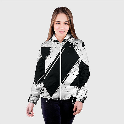 Женская куртка Color black white / 3D-Белый – фото 4