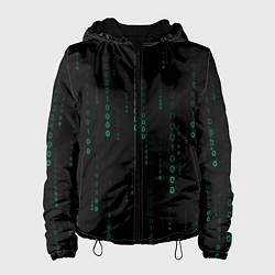 Куртка с капюшоном женская Color black turquoise, цвет: 3D-черный