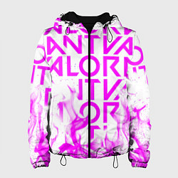 Куртка с капюшоном женская Valorant розовый огонь, цвет: 3D-черный