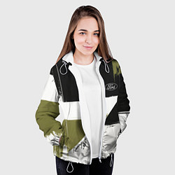 Куртка с капюшоном женская Ford эмблема, цвет: 3D-белый — фото 2