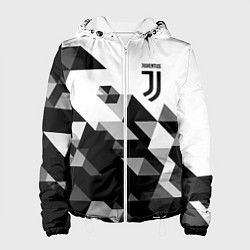 Куртка с капюшоном женская Juventus geometry black, цвет: 3D-белый