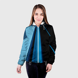 Куртка с капюшоном женская Black blue, цвет: 3D-белый — фото 2