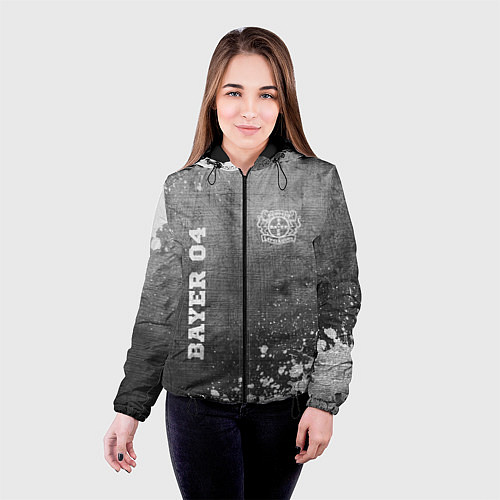 Женская куртка Bayer 04 - grey gradient вертикально / 3D-Черный – фото 4