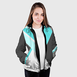 Куртка с капюшоном женская Color black blue, цвет: 3D-черный — фото 2