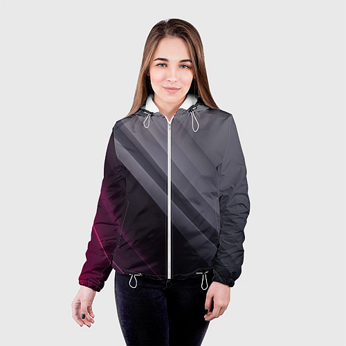 Женская куртка Color black grey / 3D-Белый – фото 4