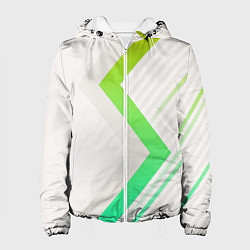 Женская куртка Color white line green