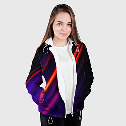 Куртка с капюшоном женская Multicolored, цвет: 3D-белый — фото 2