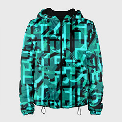 Женская куртка Неоновый голубой объёмный эффект