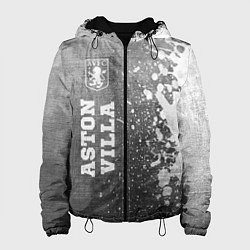 Куртка с капюшоном женская Aston Villa - grey gradient по-вертикали, цвет: 3D-черный