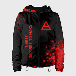 Женская куртка Thirty Seconds to Mars - red gradient вертикально