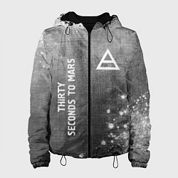 Женская куртка Thirty Seconds to Mars - grey gradient вертикально